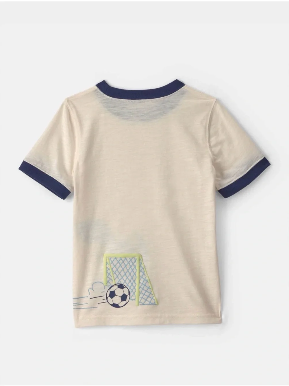 Toddler Boy Dinosaur Soccer Graphic Tee - Cream